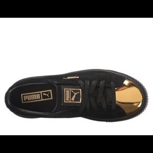 Puma Platform Creepers With Gold Metallic